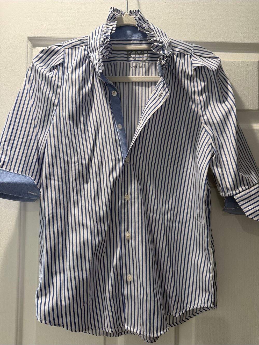 KMJ ORIGINAL Classic Blue Stripe Button-Up Shirt - XSmall